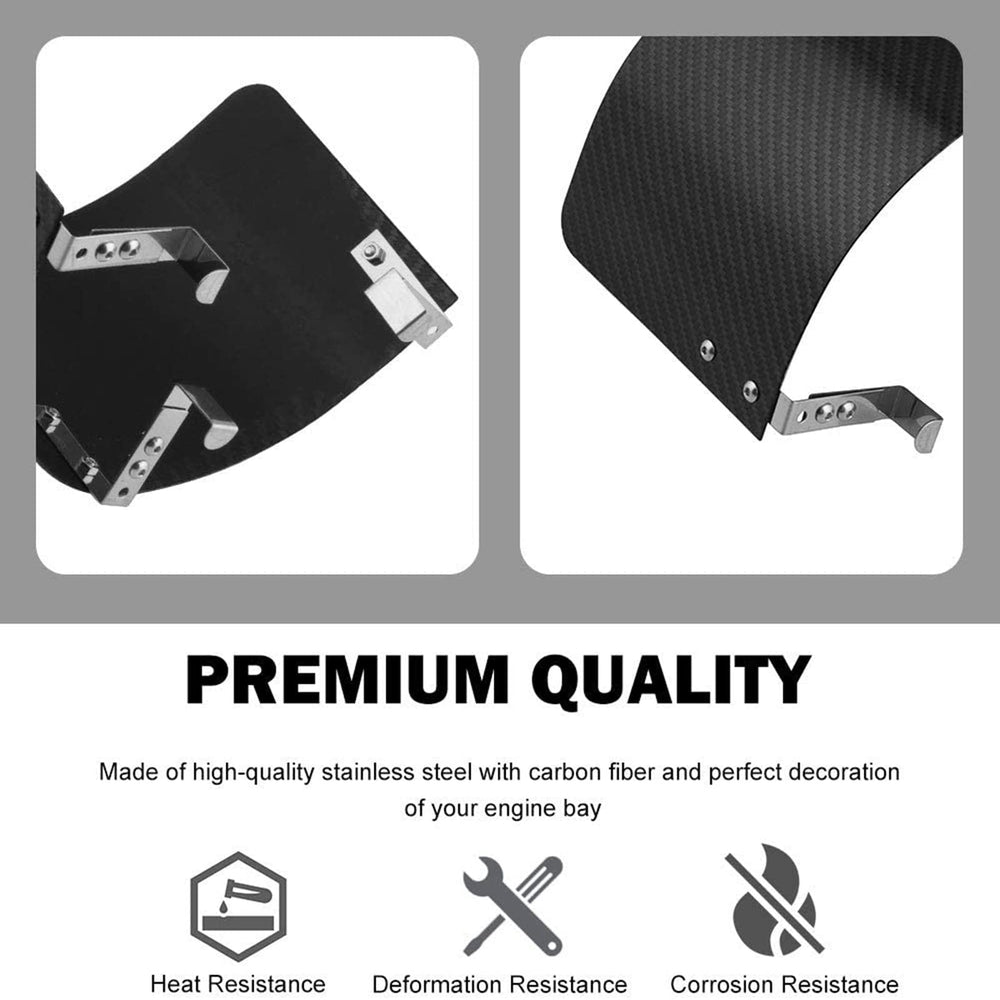 RULLINE stainless steel and carbon fiber finish adds durable engine bay style