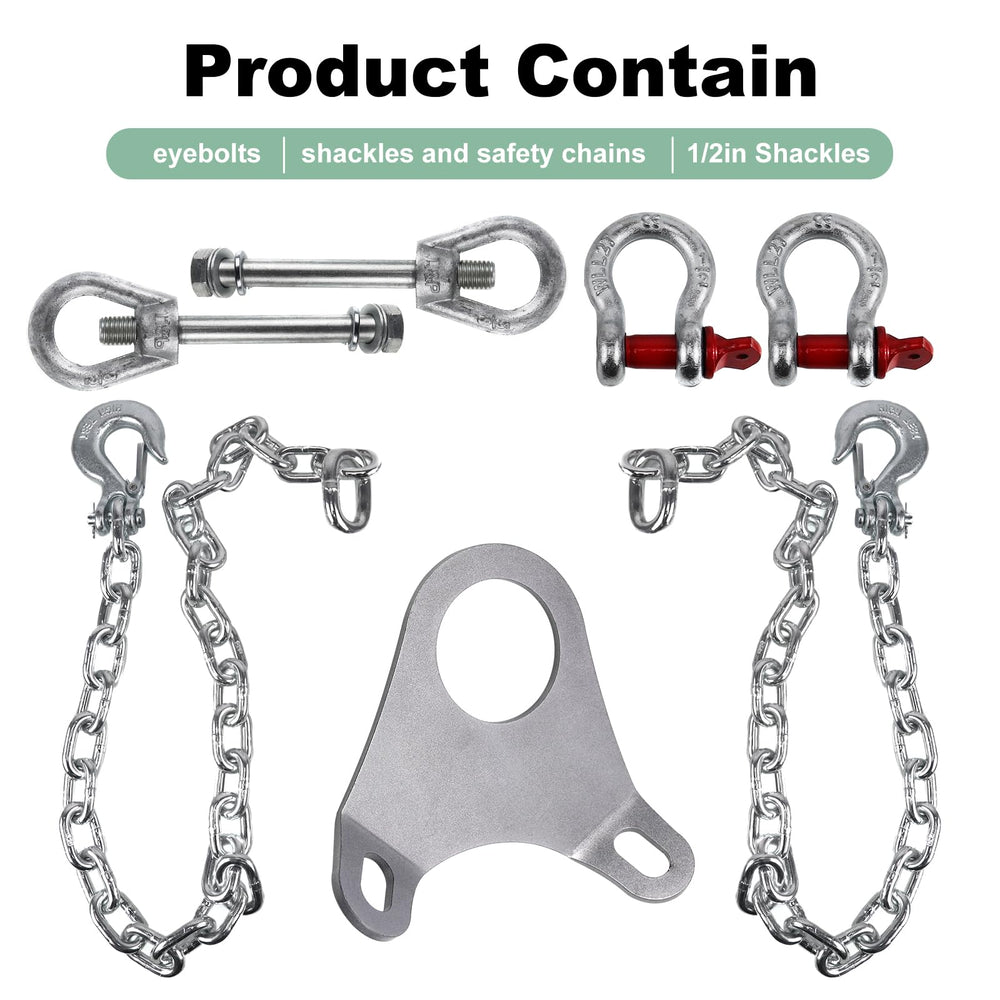 RULLINE two safety chains ready for installation during heavy-duty towing.