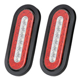 RUNBAITOO 6-inch oval LED tail light with outer red brake ring for clear braking signaling
