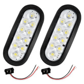 RUNBAITOO 6-inch oval LED tail light front view with dual brightness modes for visibility