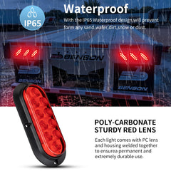 RUNBAITOO oval LED tail light wiring setup for 12V systems