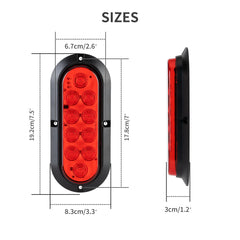 RUNBAITOO oval LED tail light showing brake-signal active for safer stops