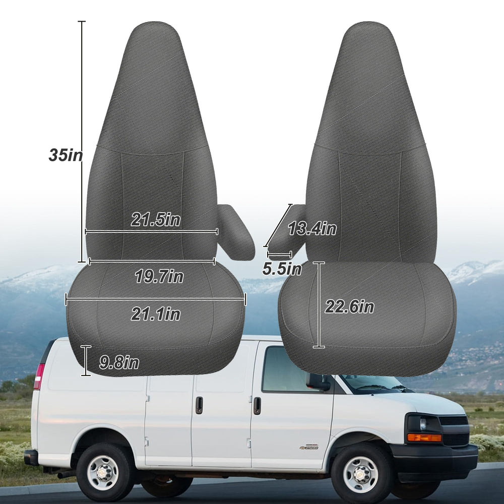 Non-slip backing on Runfider front bucket seat cover for secure seating.