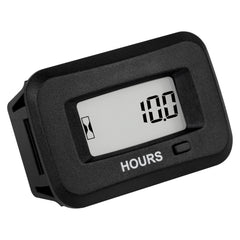 Runleader digital maintenance hour meter front view with clear display for tracking hours.