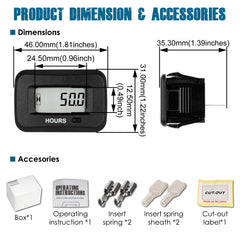 Runleader hour meter EEPROM data storage preserves hours and settings.