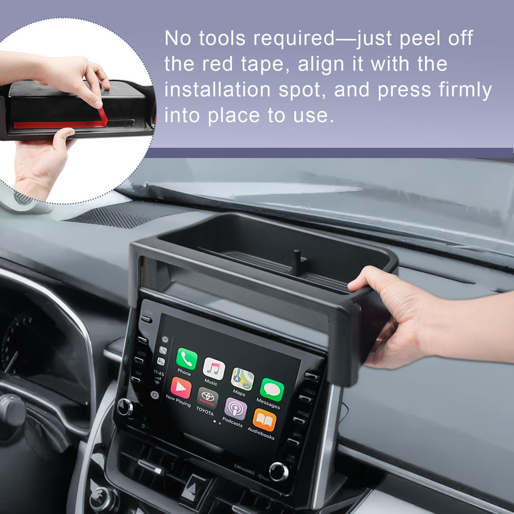 RUNROAD behind-screen storage for sunglasses, keys, and cards in your interior