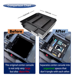 RUNROAD center console tray shows sleek ABS material compatible with truck interiors.