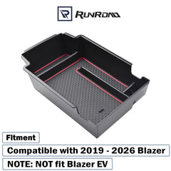 RUNROAD Blazer center console tray side view highlighting slim profile