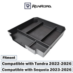 RUNROAD center console organizer tray for Sequoia maintains tidy interior on daily trips.