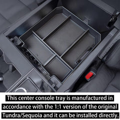 RUNROAD storage tray adds accessible space for driver and passenger items.