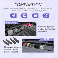 RUNROAD multi-compartment setup keeps groceries and gear neatly separated.