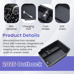 RUNROAD premium ABS tray resists wear and fits the Outback interior.