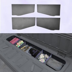 RUNROAD divider system creates organized storage for tools and groceries.