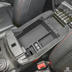RUNROAD top-console organizer adds extra storage space in the armrest.
