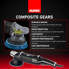 RUPES Bigfoot LHR15V vibration reduction improves comfort for long polishes.