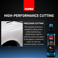 RUPES D-A Coarse low-dust formula minimizes cleanup after polishing