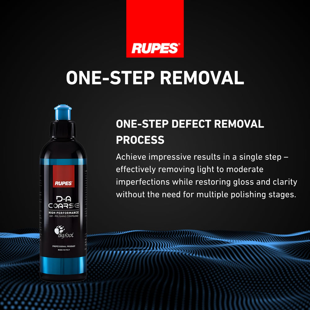 RUPES D-A Coarse pad compatibility with blue foam pad for safe leveling