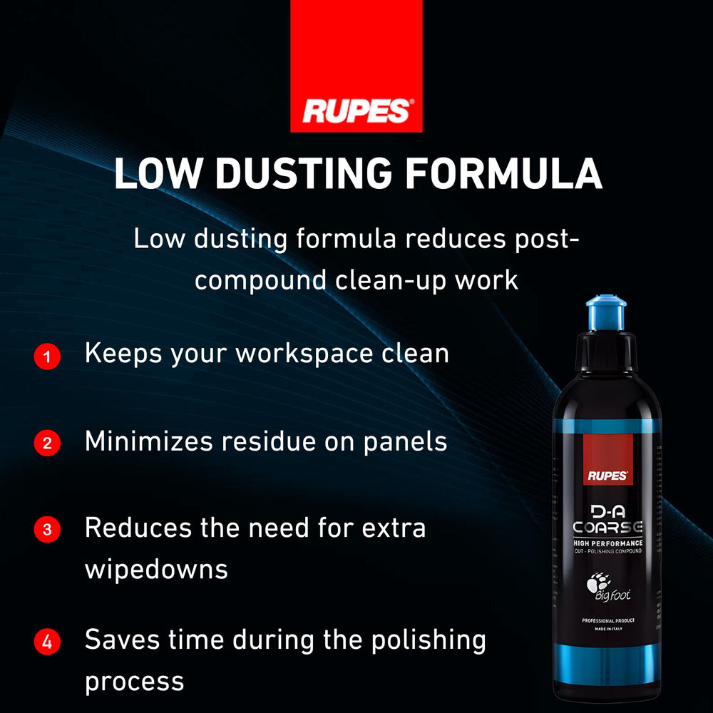 RUPES D-A Coarse swirls removal on clear coat with proper pad choice