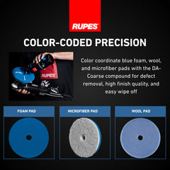 RUPES D-A Coarse works with all DA polishers for versatile detailing