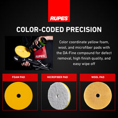 RUPES D-A Fine dual action compatibility shows versatile polishing options