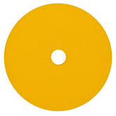 RUPES 150mm yellow D-A foam pad front view, ideal for refined finishing.