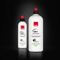 RUPES UNO ADVANCED protective layer on a polished surface for easier cleaning.