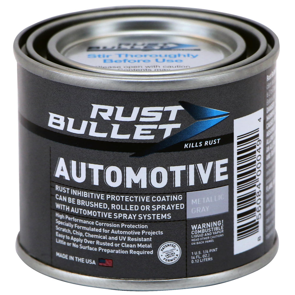 RUST BULLET Automotive bottle applying on metal to protect against rust