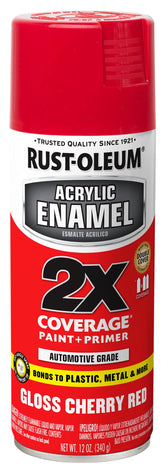 Rust-Oleum 271920 cherry red acrylic enamel spray can for a durable glossy coating