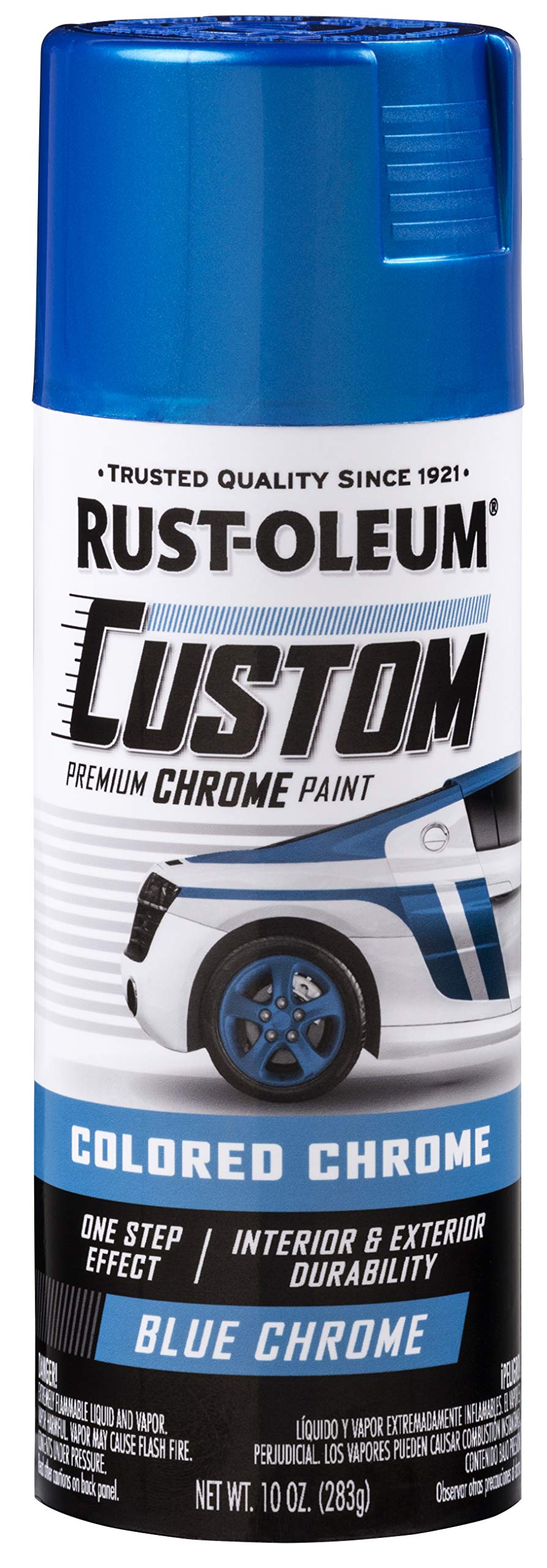 Rust-Oleum Custom Chrome spray on rims delivers showroom chrome.