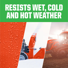 Rust-Oleum Farm & Implement Kubota Orange enamel on wood; versatile coating for fences and gates