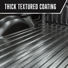 Rust-Oleum truck bed coating forms to contours for full coverage.