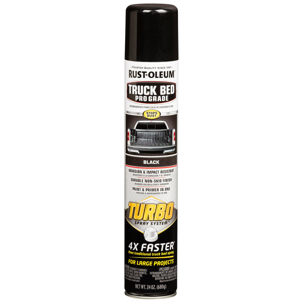 Rust-Oleum Truck Bed Coating Turbo Spray demonstrates fast, pro-grade coverage for durable bed protection.