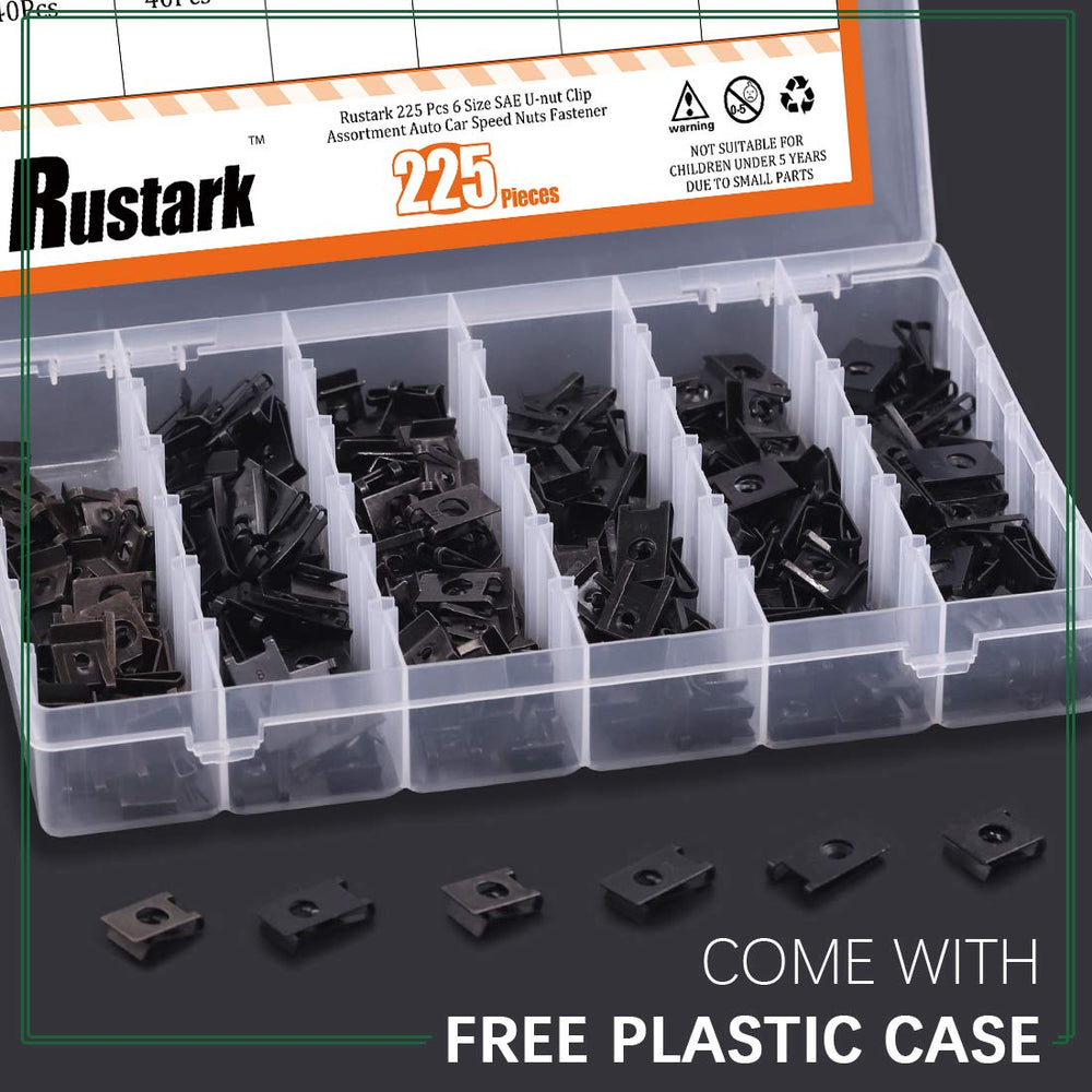 Rustark 10x5/8 U-nut clip with strong grip for body work