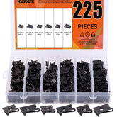 Rustark 225-piece U-nut clip assortment in storage case for quick auto panel repairs