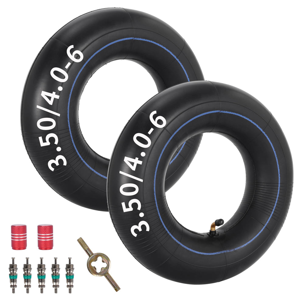 RUTU 3.50/4.00-6 inner tube front view, reliable fit for lawn equipment.
