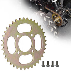 RUTU ATV rear sprocket 37T with 420 chain compatibility for improved drivetrain performance.