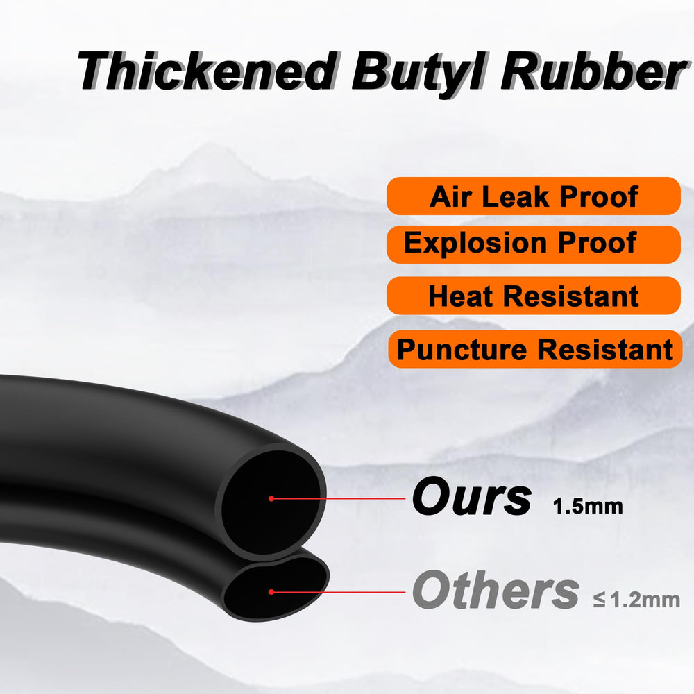 RUTU inner tube 20x8.00-8 made from heavy-duty butyl rubber for long life.
