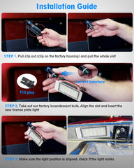 RUXIFEY license plate light features a durable PC/ABS lens and housing
