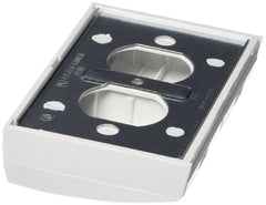 Weatherproof outlet plate in white by RV Designer with included fasteners