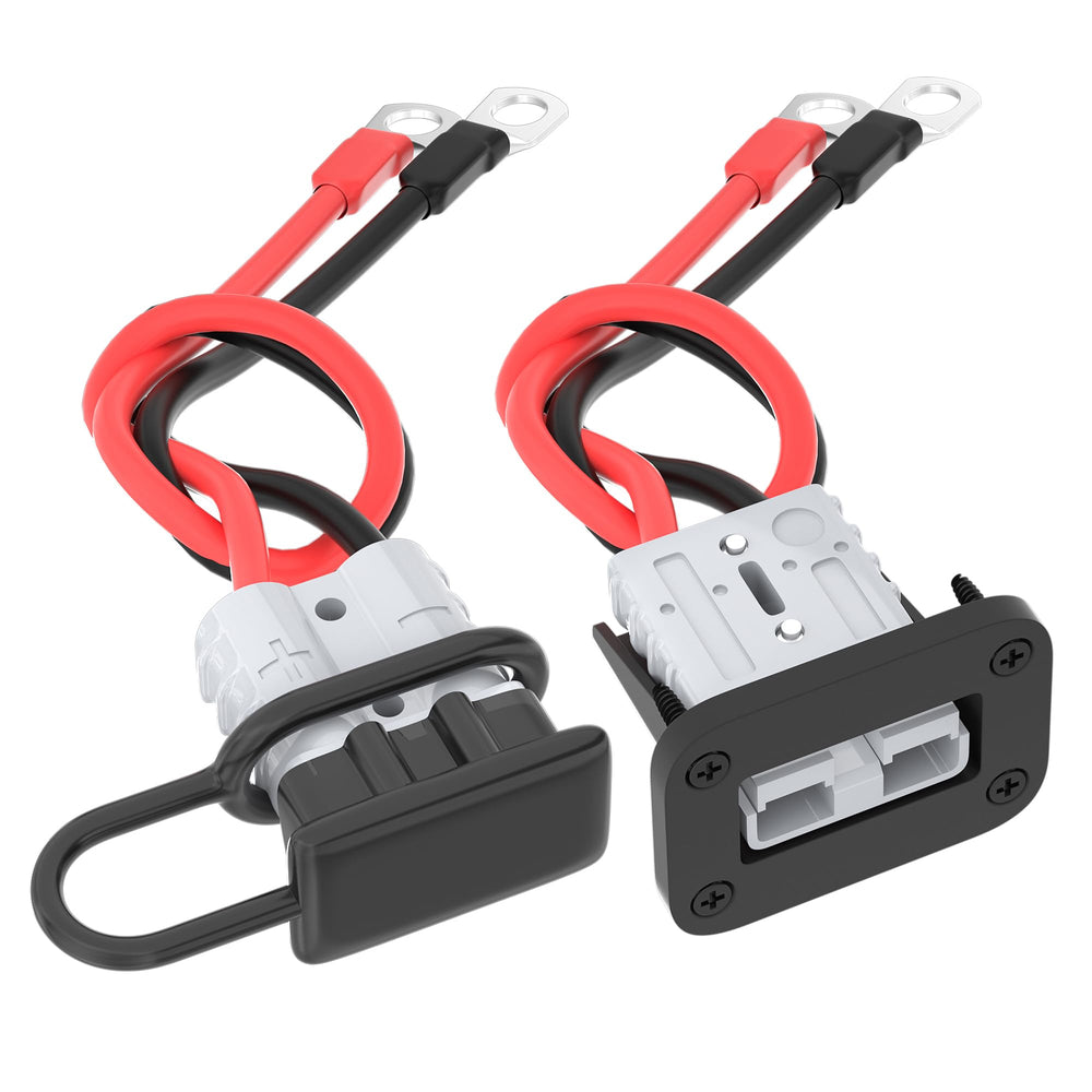 RVBOATPAT battery quick disconnect connector with 8AWG cable for fast on/off power.