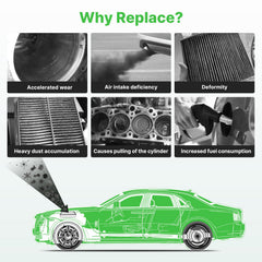 RVgolf air filter replacement steps show quick, tool-light installation.