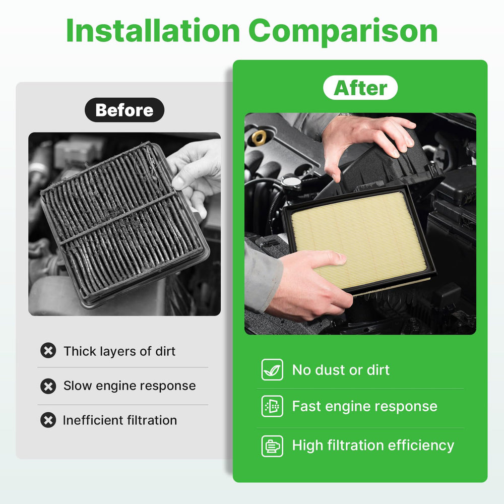 RVgolf high-efficiency engine filter captures fine particulates for cleaner intake.