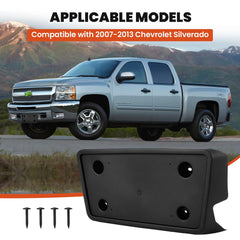 RVgolf license plate holder front view for Silverado with sturdy design.