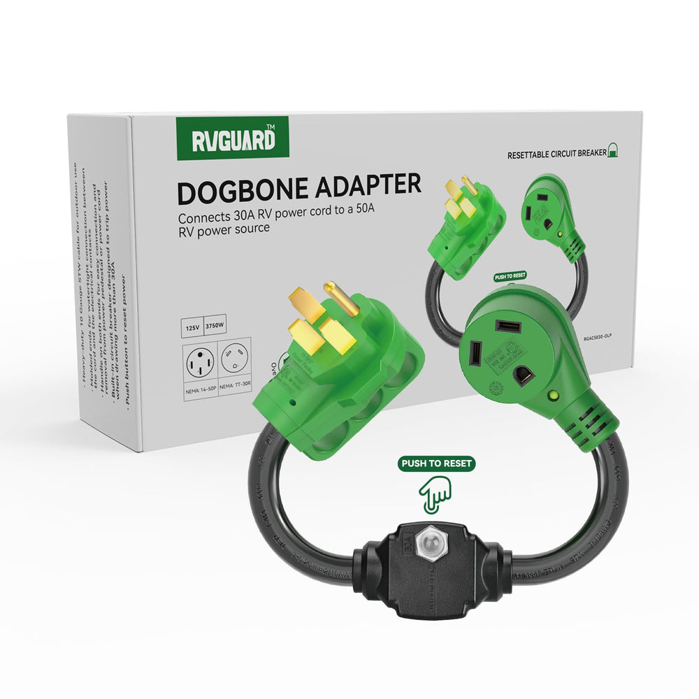 RVGUARD 18-inch adapter length fits tight campground setups
