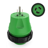RVGUARD 30A to 110V locking adapter for RVs, safe shore power connection.