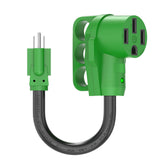 RVGUARD 50A to 110V adapter connection for secure RV power transfer.