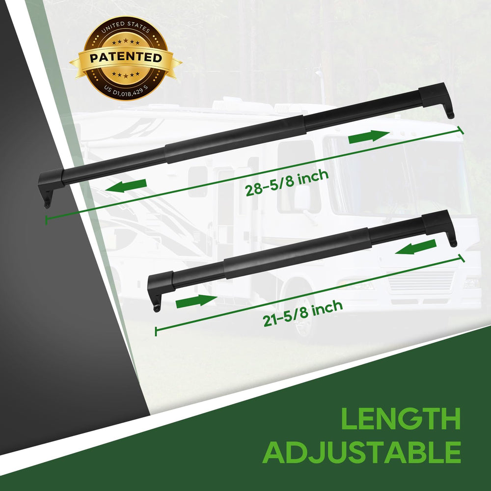 RVGUARD adjustable length from 21-5/8 to 28-5/8 inches for versatile fit