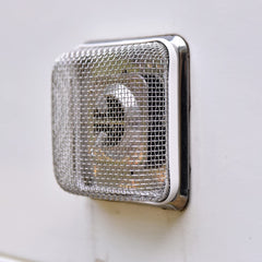 Breathable mesh preserves airflow while guarding RV vents from small pests.