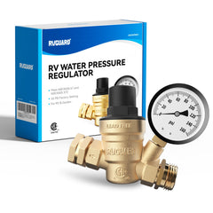RVGUARD CSA-approved regulator ensuring compliant RV water connections.