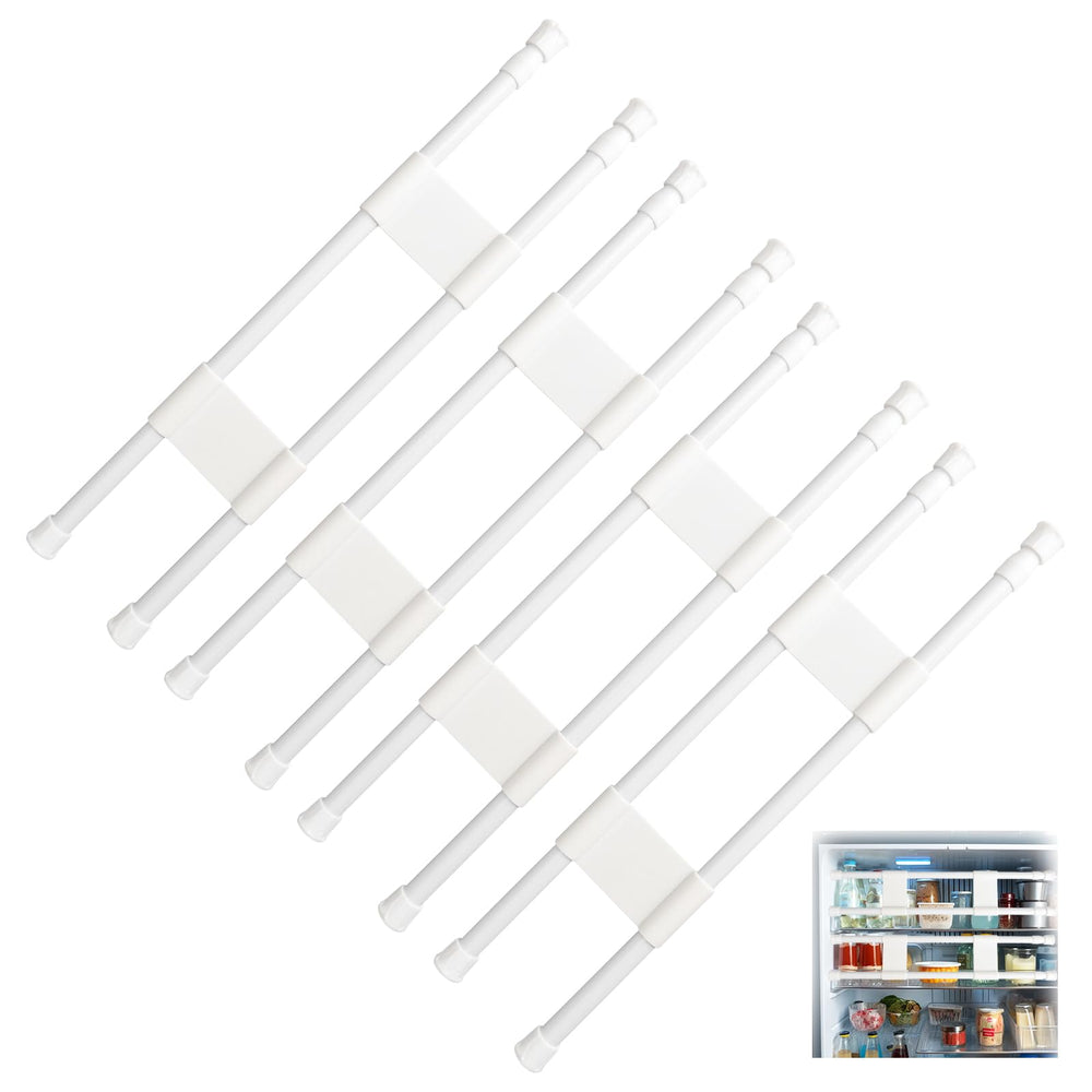 RVGUARD double bar extended to fit 16-28 inches secures items in RV fridge.